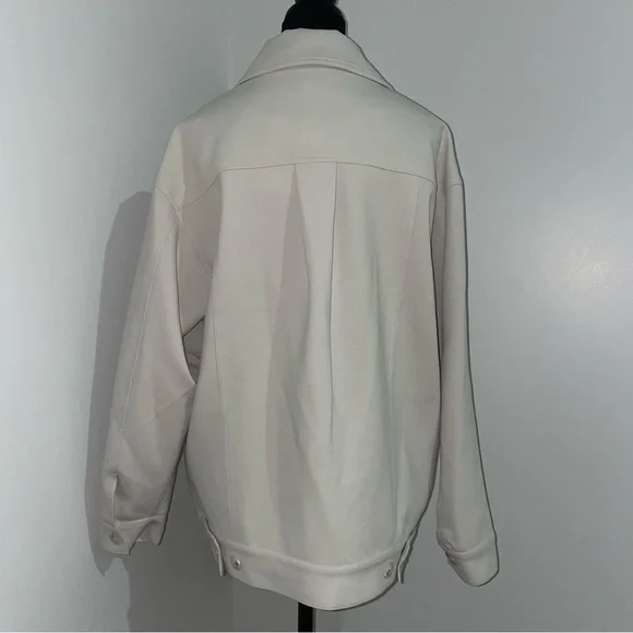 NEW! Dissh- Oversized Jil Silver Tailored Trucker Jacket Light Jacket Size US 2